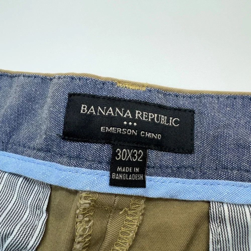 Banana Republic Pants Mens 30x29 Khaki Brown Emerson‎ Chino Preppy Classic